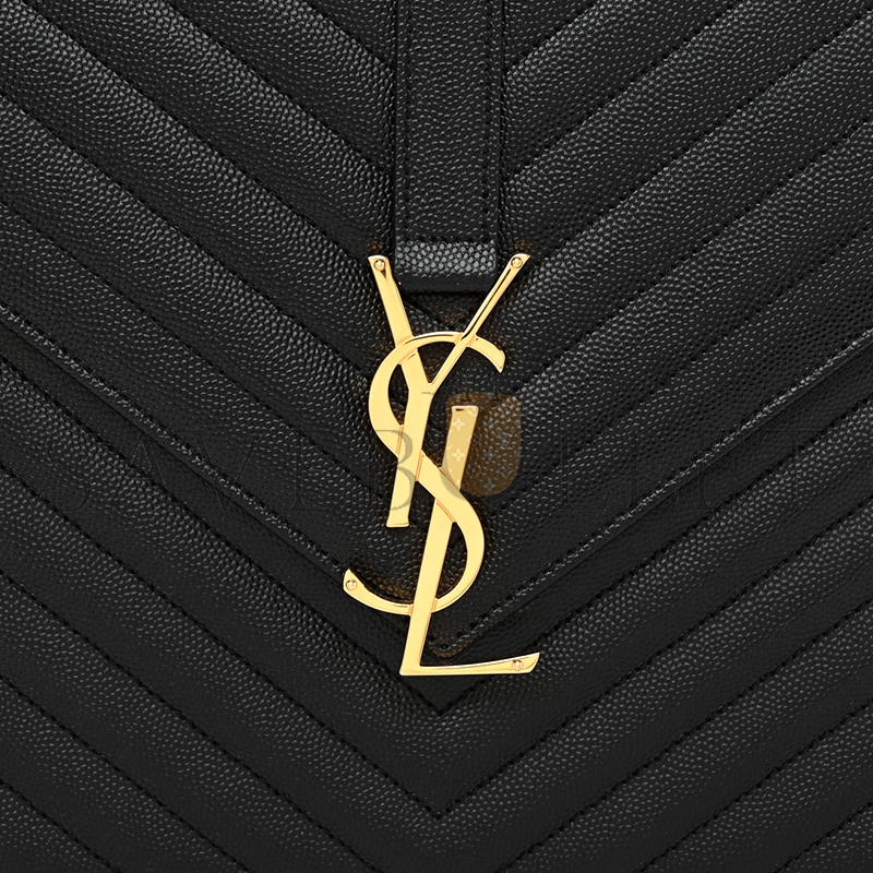 Y*L envelope matelasse large shoulder bag in black 1543620 (31*22*7.5cm)